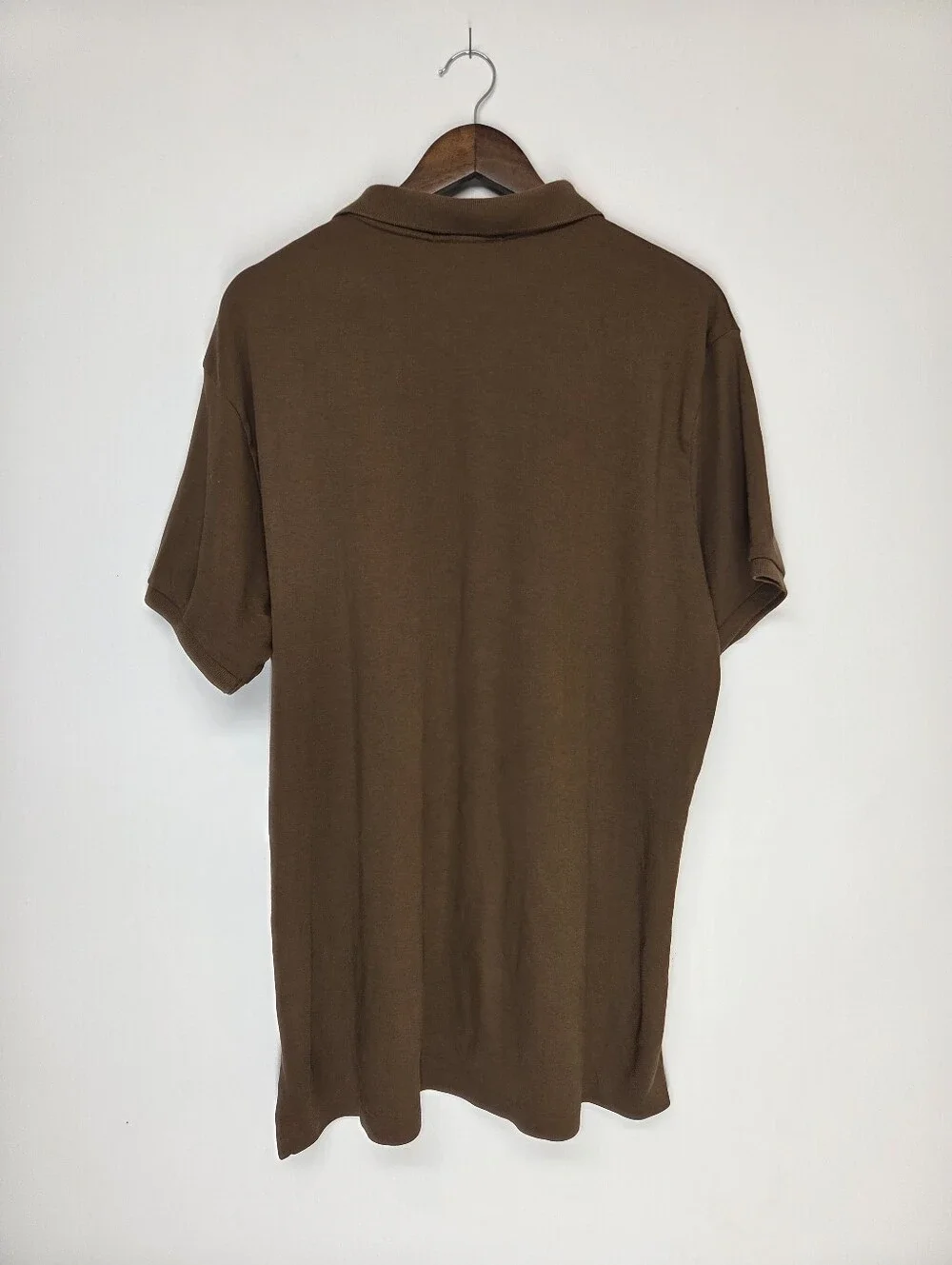 Vintage Polo Ralph Lauren Brown Shortsleeve Polo Shirt Custom Fit Men's XL
